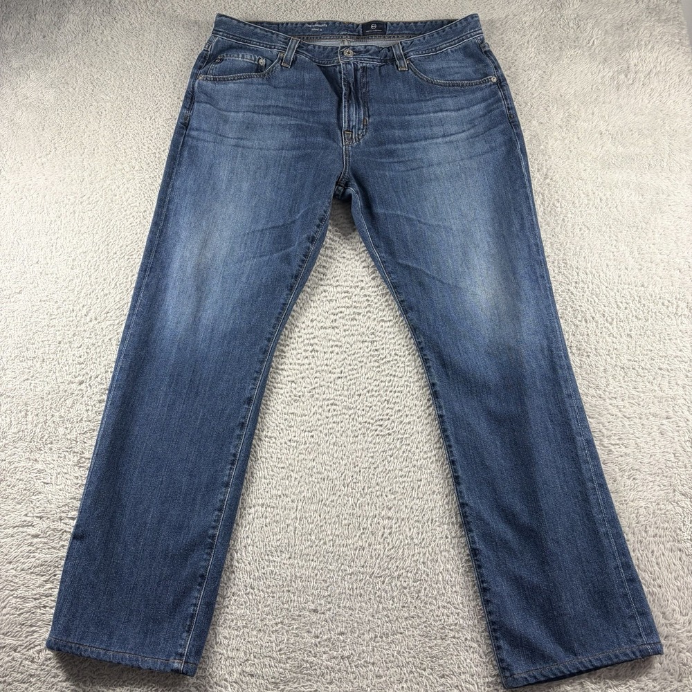 Adriano Goldschmied The Graduate Jeans Mens 36x34 Dark Wash Fade Whiskering